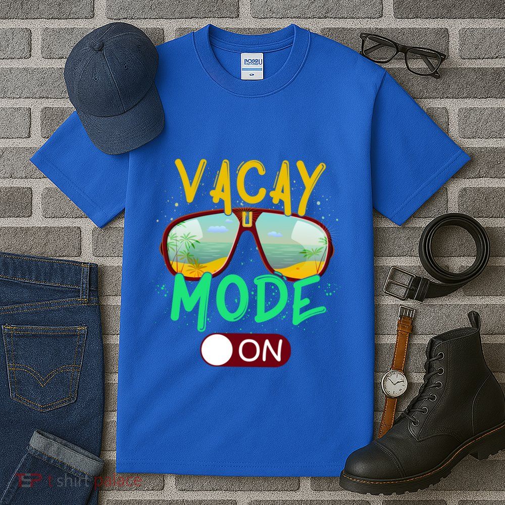 Retro Vacay Mode On Sunglasses Beach Swimming Summer Vibes Great Gift Tall T-Shirt
