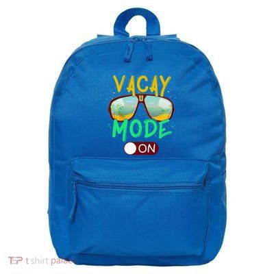 Retro Vacay Mode On Sunglasses Beach Swimming Summer Vibes Great Gift 16 in Basic Backpack