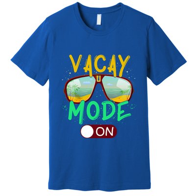 Retro Vacay Mode On Sunglasses Beach Swimming Summer Vibes Great Gift Premium T-Shirt
