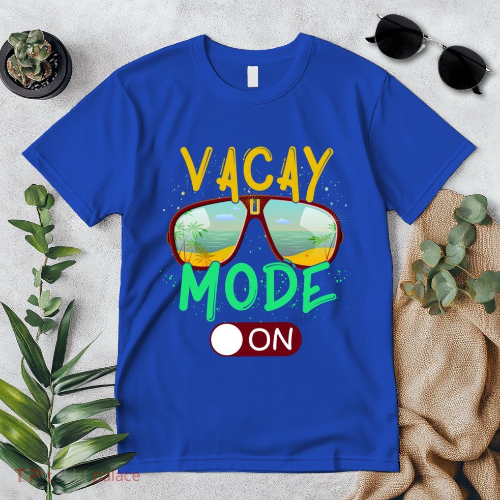 Retro Vacay Mode On Sunglasses Beach Swimming Summer Vibes Great Gift Premium T-Shirt