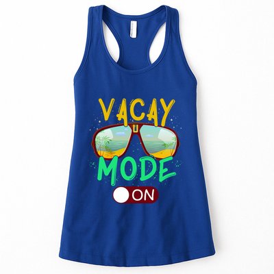 Retro Vacay Mode On Sunglasses Beach Swimming Summer Vibes Great Gift Womens Tank Top