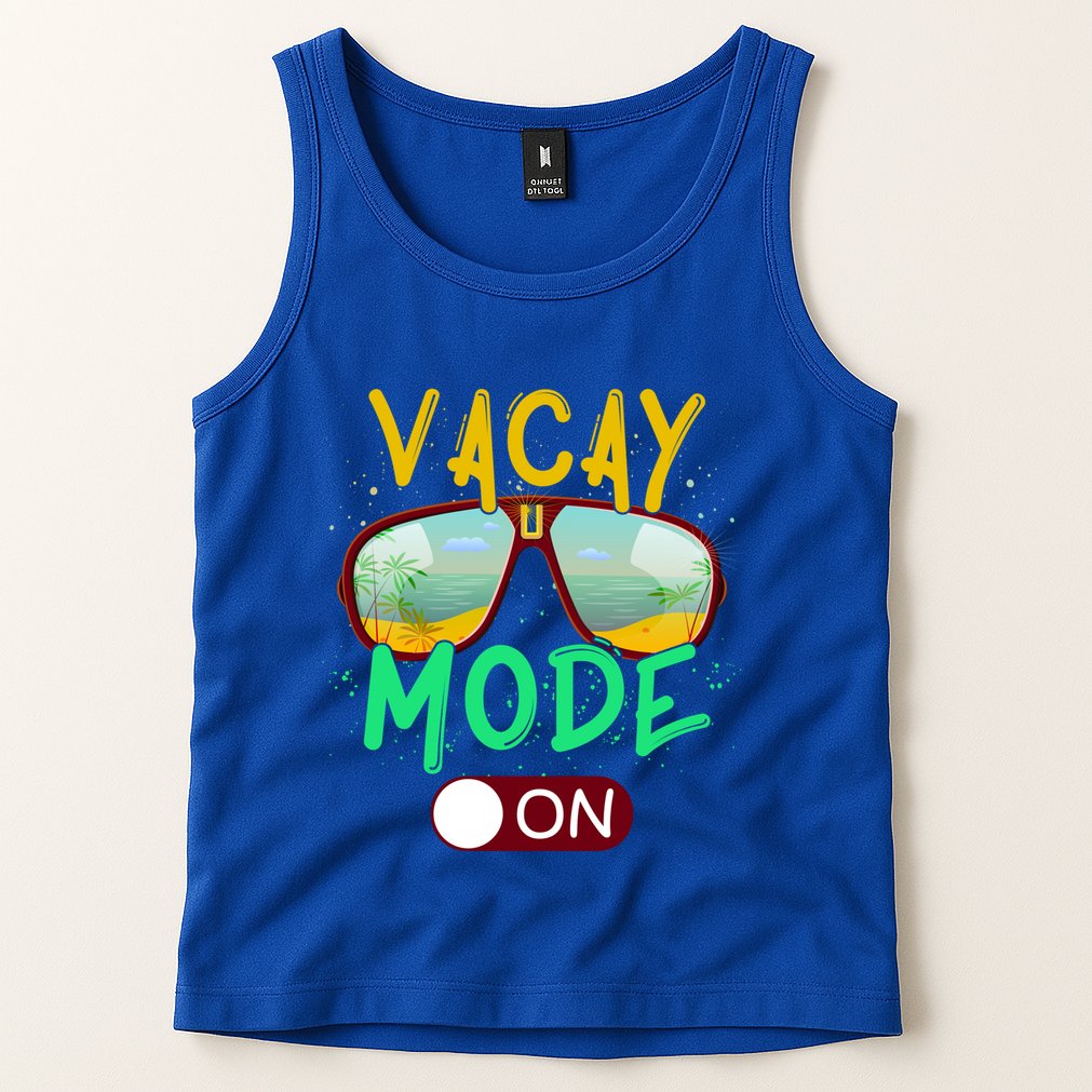 Retro Vacay Mode On Sunglasses Beach Swimming Summer Vibes Great Gift Tank Top