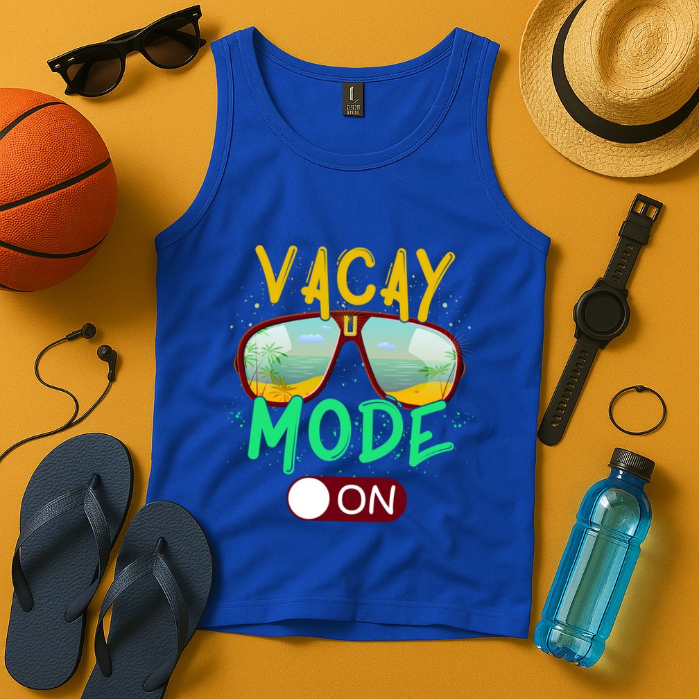 Retro Vacay Mode On Sunglasses Beach Swimming Summer Vibes Great Gift Tank Top