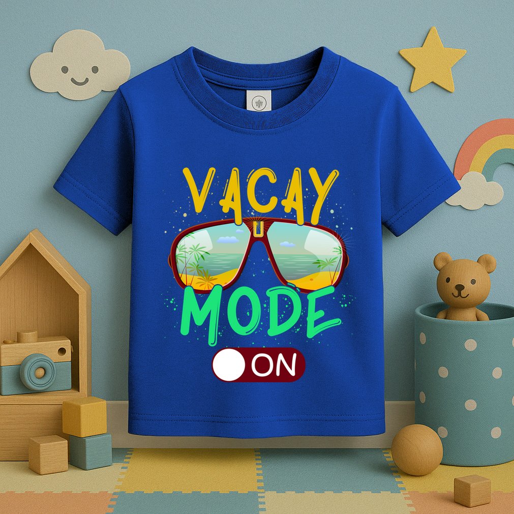 Retro Vacay Mode On Sunglasses Beach Swimming Summer Vibes Great Gift Toddler T-Shirt