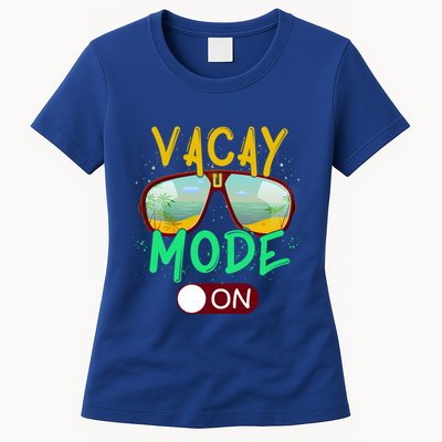 Retro Vacay Mode On Sunglasses Beach Swimming Summer Vibes Great Gift Womens T-Shirt