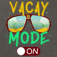 Retro Vacay Mode On Sunglasses Beach Swimming Summer Vibes Great Gift Cotton Canvas Backpack