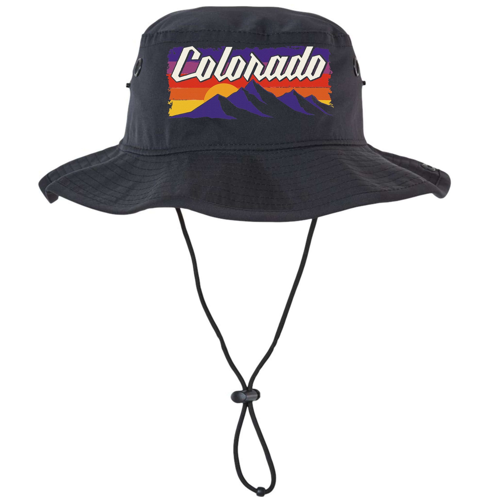 Retro Vintage Mountains Colorado Bucket Hat