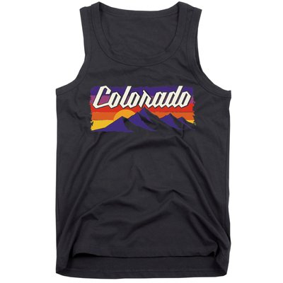 Retro Vintage Mountains Colorado Tank Top