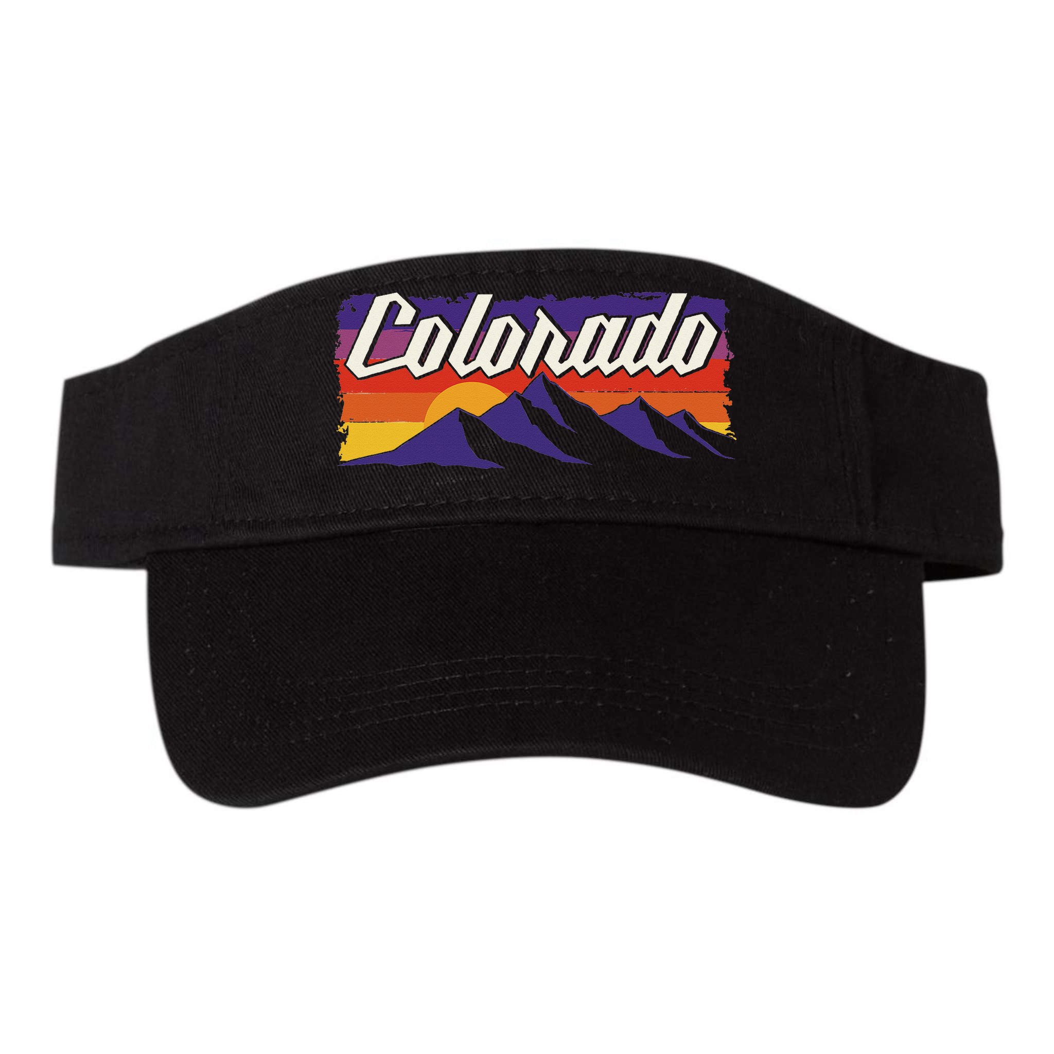 Retro Vintage Mountains Colorado Visor