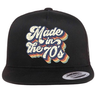 Retro Vintage Made In The 70s 1970s Born Birthday Day Gift Flatbill Hat
