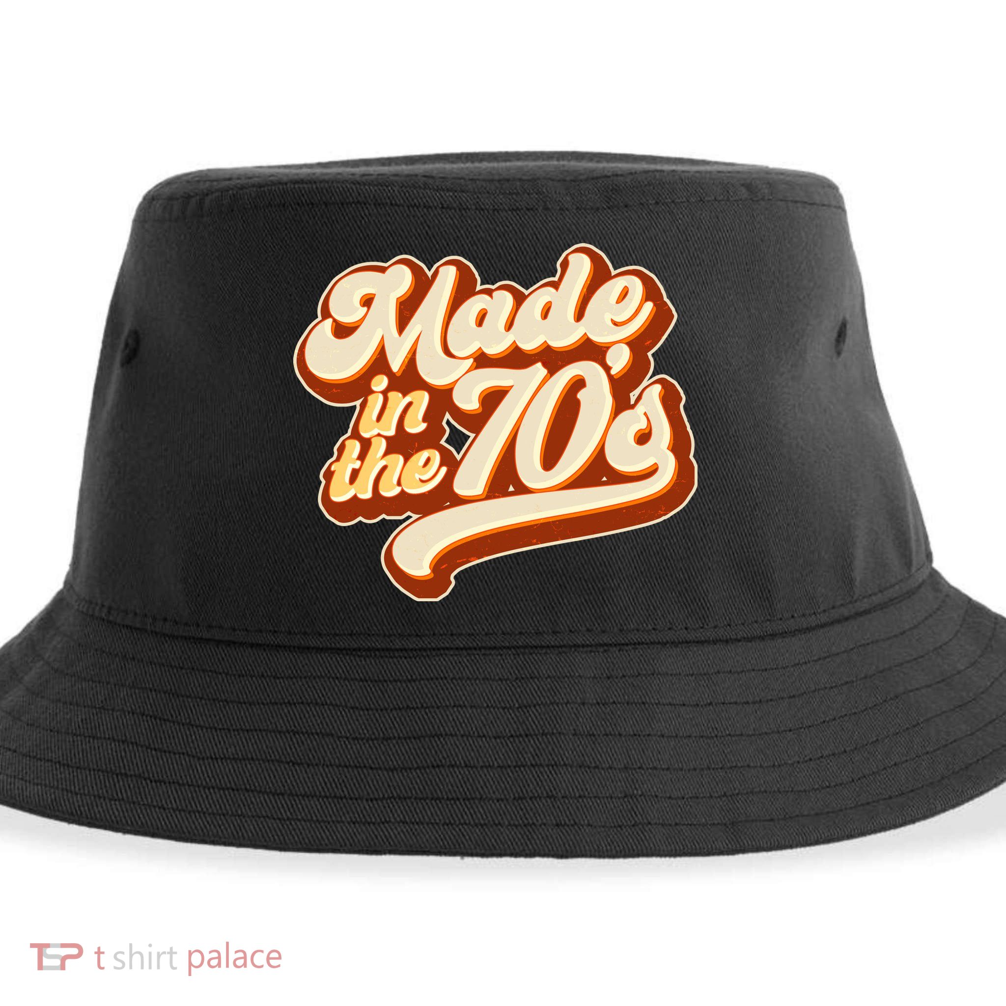 Retro Vintage Maded In The 70s 1970s Sustainable Bucket Hat