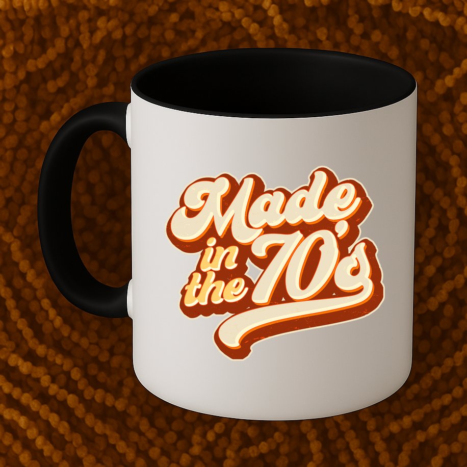 Retro Vintage Maded In The 70s 1970s Mug