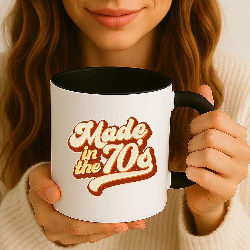 Retro Vintage Maded In The 70s 1970s Mug