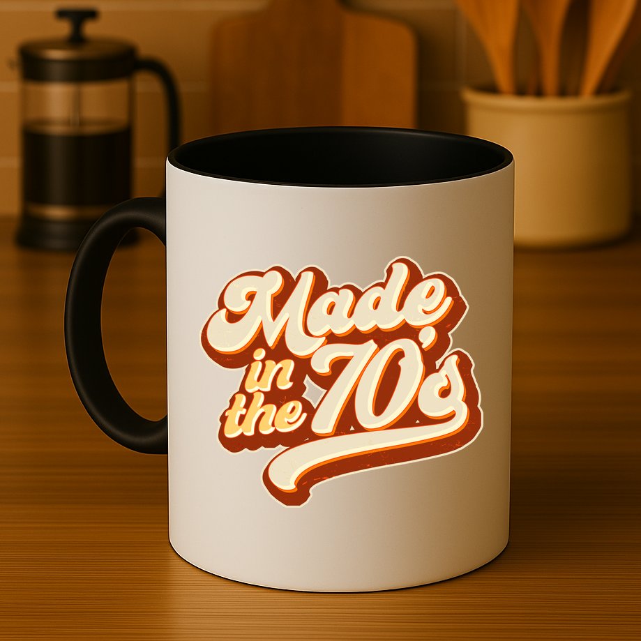 Retro Vintage Maded In The 70s 1970s Mug