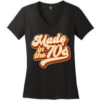 Retro Vintage Maded In The 70s 1970s Women's V-Neck T-Shirt