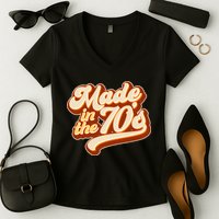 Retro Vintage Maded In The 70s 1970s Women's V-Neck T-Shirt