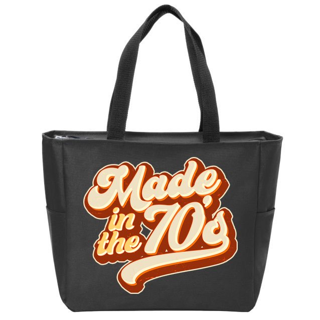 Retro Vintage Maded In The 70s 1970s Zip Tote Bag