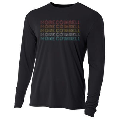 Retro Vintage More Cowbell Cooling Performance Long Sleeve Crew