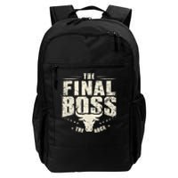 Rock Vintage Music Boss Final White Design Fun Music Lover Daily Commute Backpack