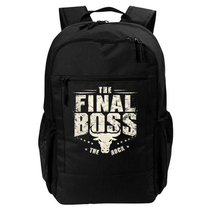 Rock Vintage Music Boss Final White Design Fun Music Lover Daily Commute Backpack