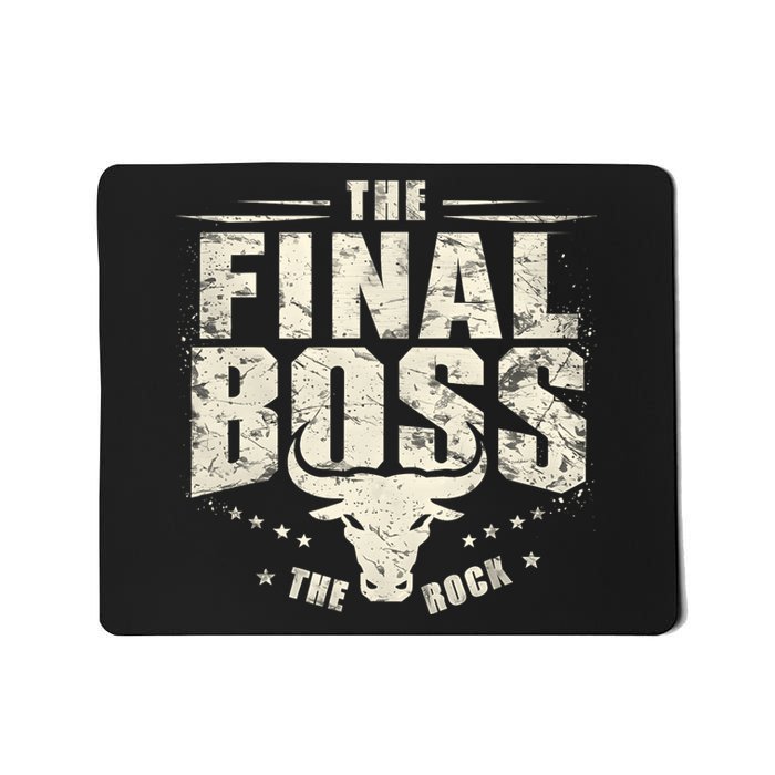 Rock Vintage Music Boss Final White Design Fun Music Lover Mousepad