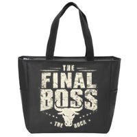 Rock Vintage Music Boss Final White Design Fun Music Lover Zip Tote Bag