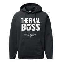 Rock Vintage Music Boss Final White Design Fun Music Lover Performance Fleece Hoodie