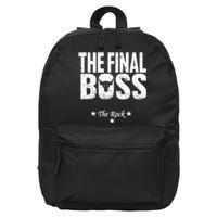 Rock Vintage Music Boss Final White Design Fun Music Lover 16 in Basic Backpack