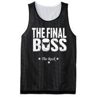 Rock Vintage Music Boss Final White Design Fun Music Lover Mesh Reversible Basketball Jersey Tank