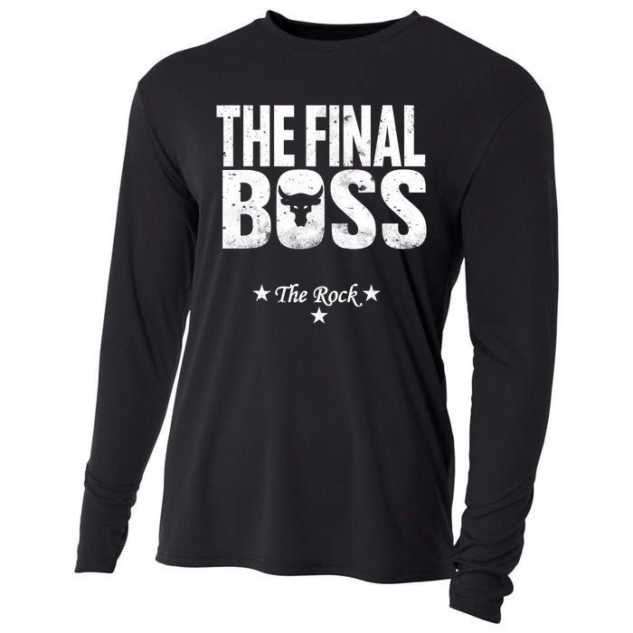 Rock Vintage Music Boss Final White Design Fun Music Lover Cooling Performance Long Sleeve Crew