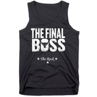 Rock Vintage Music Boss Final White Design Fun Music Lover Tank Top