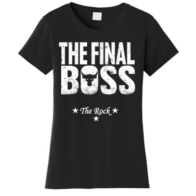 Rock Vintage Music Boss Final White Design Fun Music Lover Women's T-Shirt