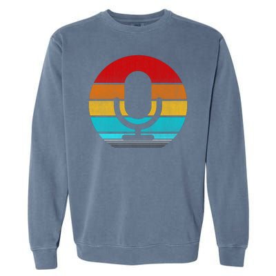 Retro Vintage Microphone Garment-Dyed Sweatshirt