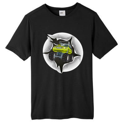 Retro Vintage Monster Truck Crushing Wall Gift Tall Fusion ChromaSoft Performance T-Shirt