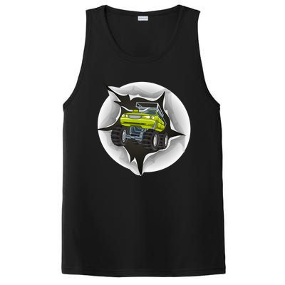 Retro Vintage Monster Truck Crushing Wall Gift PosiCharge Competitor Tank