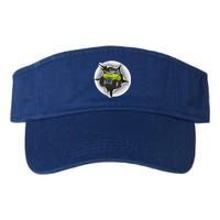 Retro Vintage Monster Truck Crushing Wall Gift Valucap Bio-Washed Visor