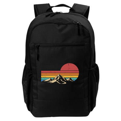 Retro Vintage Mountain Range Sunset Colors Backpack