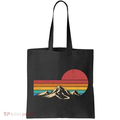 Retro Vintage Mountain Range Sunset Colors Bag