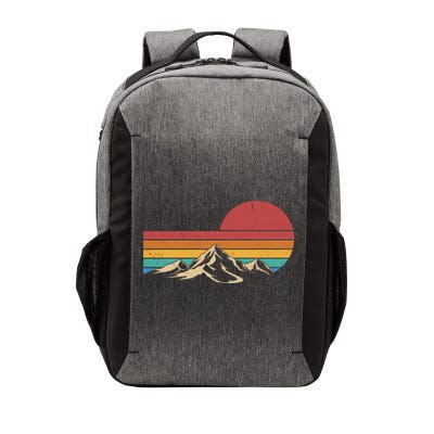 Retro Vintage Mountain Range Sunset Colors Vector Backpack