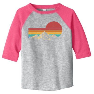 Retro Vintage Mountain Range Sunset Colors Toddler Fine Jersey T-Shirt