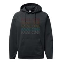 Retro Vintage Malone Performance Fleece Hoodie