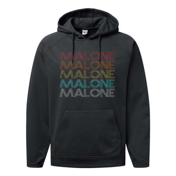 Retro Vintage Malone Performance Fleece Hoodie