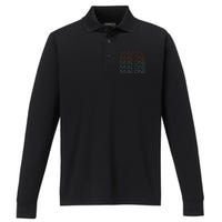 Retro Vintage Malone Performance Long Sleeve Polo