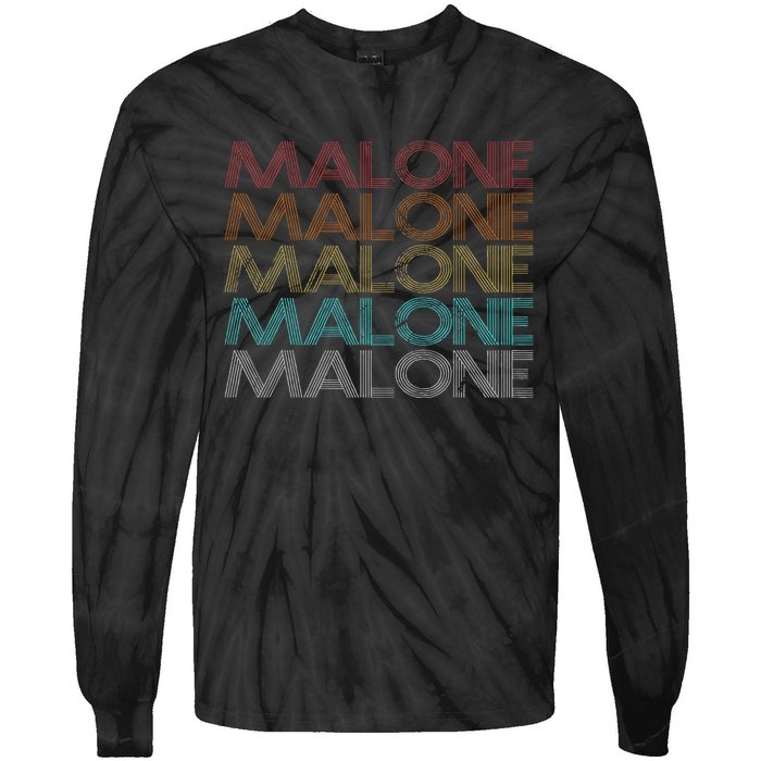 Retro Vintage Malone Tie-Dye Long Sleeve Shirt