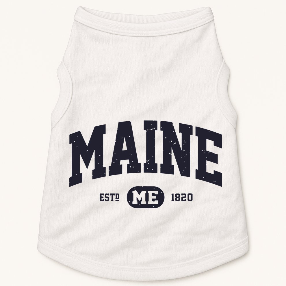 Retro Vintage Maine Doggie Tank