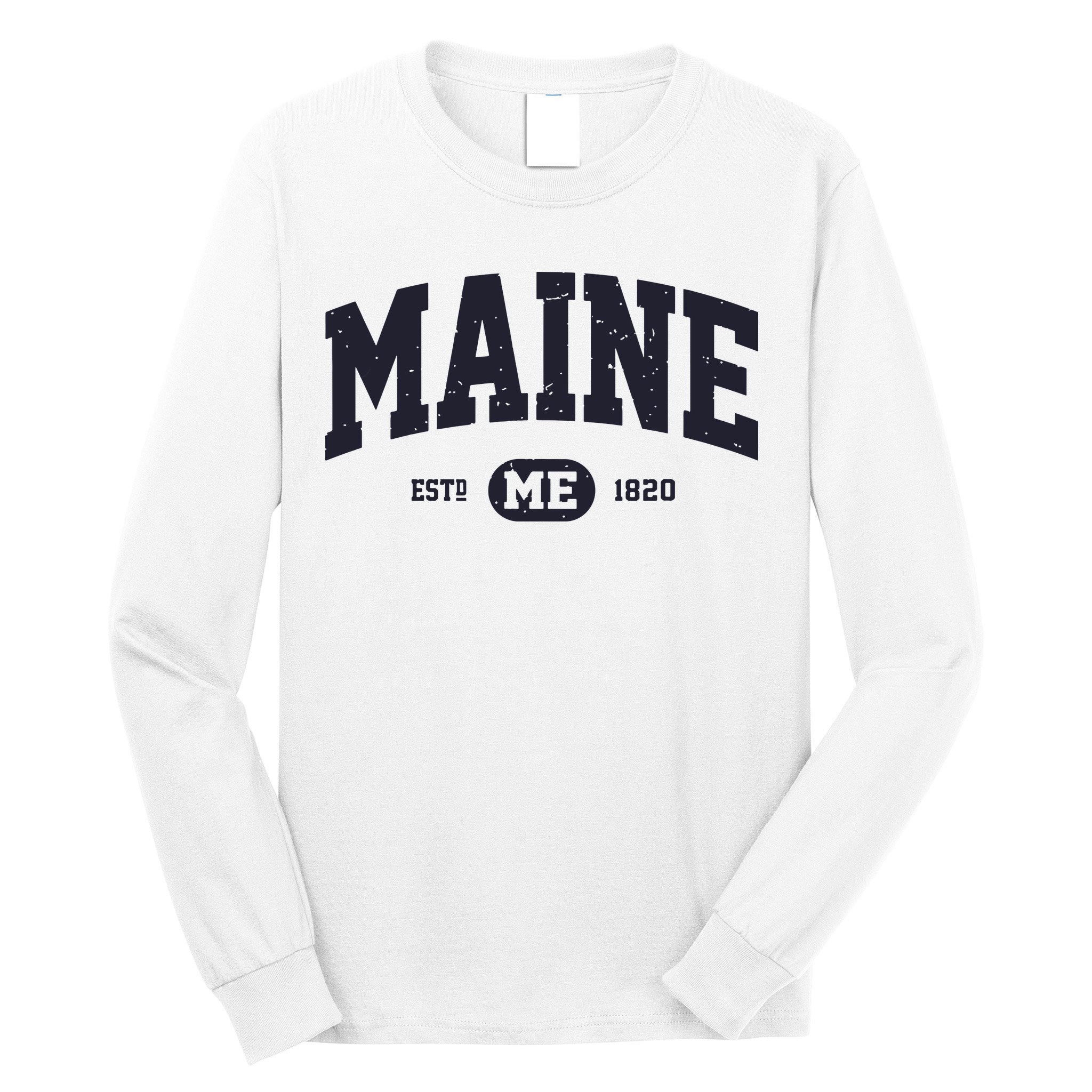 Retro Vintage Maine Long Sleeve Shirt