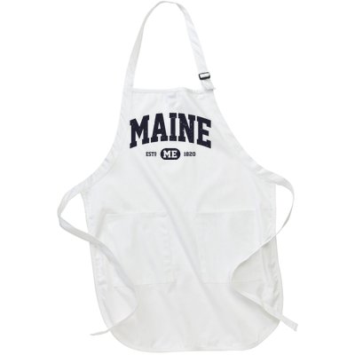 Retro Vintage Maine Full-Length Apron With Pockets