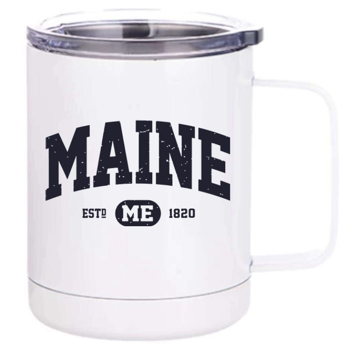 Retro Vintage Maine 12 oz Stainless Steel Tumbler Cup