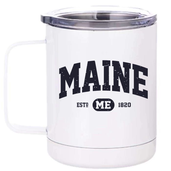 Retro Vintage Maine 12 oz Stainless Steel Tumbler Cup