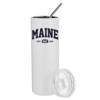 Retro Vintage Maine Stainless Steel Tumbler